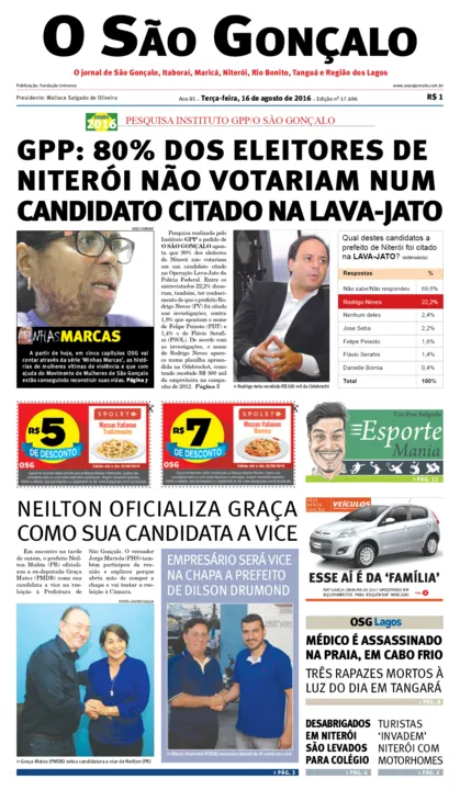 Imagem ilustrativa da imagem Edição do dia 16 de Agosto de 2016