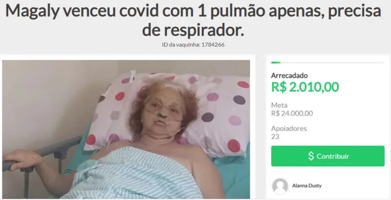 Vaquinha para compra do respirador