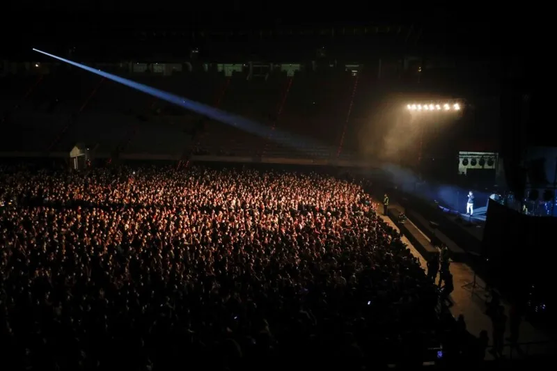 Imagem do show em Barcelona, na Espanha