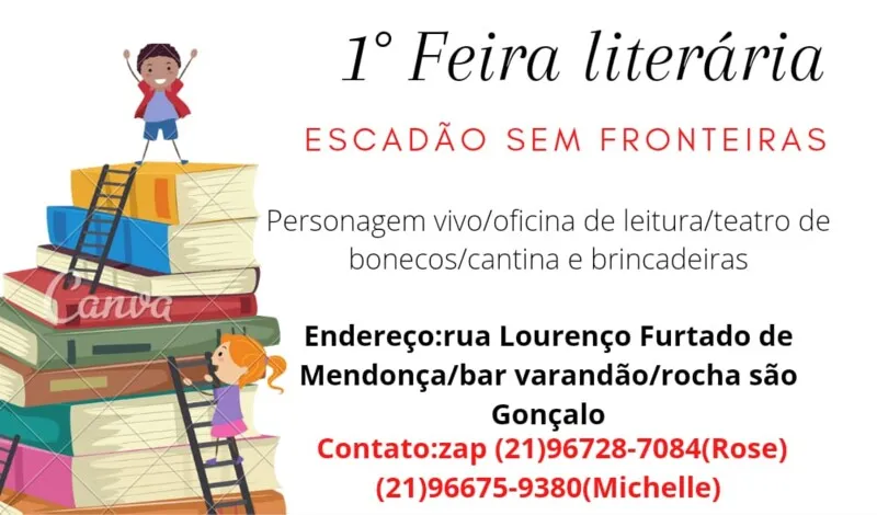 Feira literária será promovida pelo Escadão sem Fronteiras