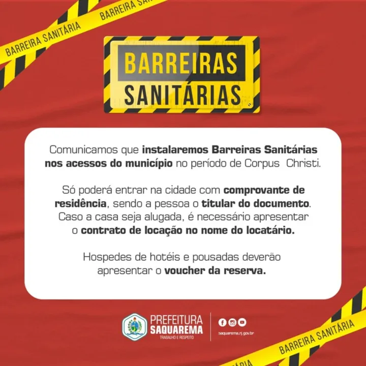 Para ter acesso à cidade é necessário portar um comprovante de residência no próprio nome, ou no caso de aluguel de domicílio, o contrato em nome do locatário