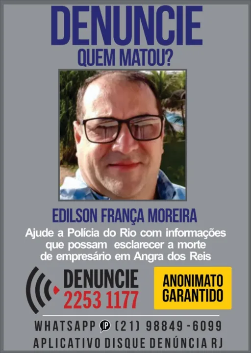 Imagem ilustrativa da imagem Portal lança cartaz para tentar identificação de matadores de empresário