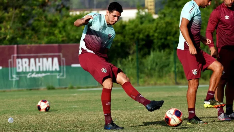 Nino no treino do Fluminense desta segunda-feira (05)