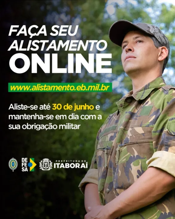 Realizado online em 2020, alistamento militar segue até 30 de setembro -  Prefeitura Municipal de Taquari