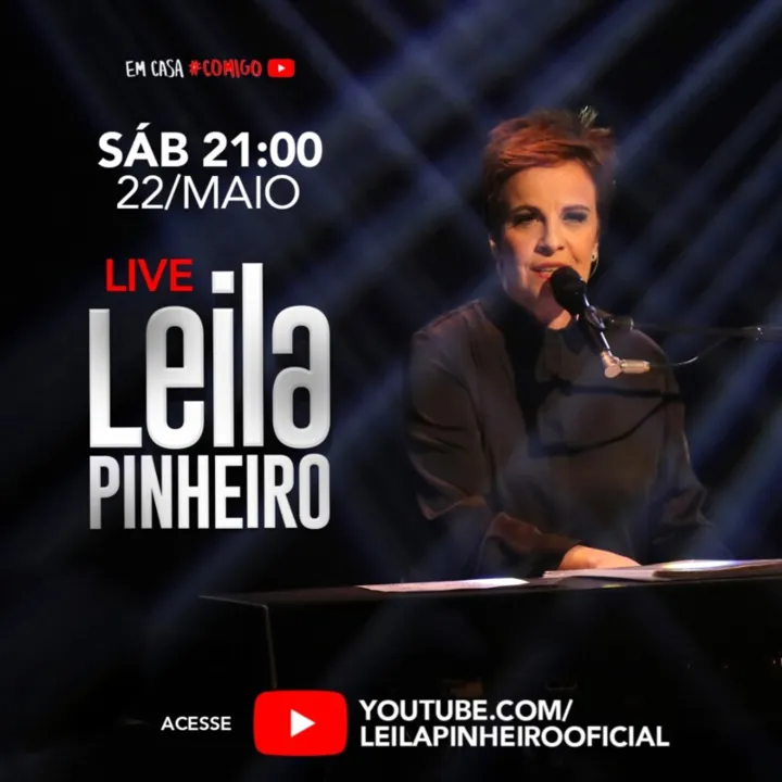 Imagem ilustrativa da imagem Leila Pinheiro se apresenta hoje (22), em live, cantando músicas marcantes da MPB