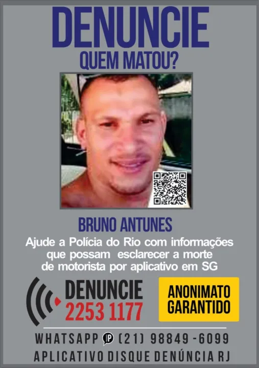 Imagem ilustrativa da imagem Portal lança cartaz que gere denúncias sobre matadores de motorista de aplicativo em SG