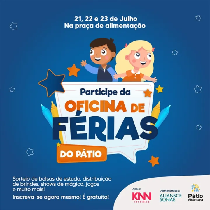 Podem participar crianças de 4  a11 anos 