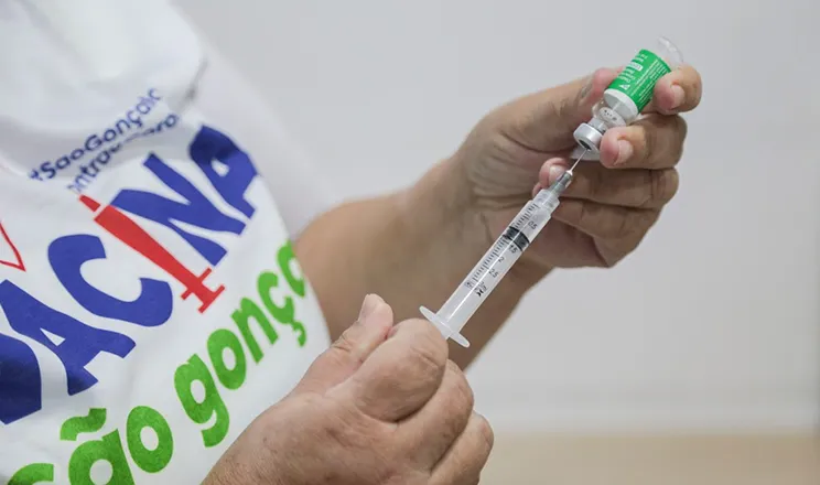 O município vacinou 67,31% de todo o público-alvo com a primeira dose e 20,22% com as duas doses