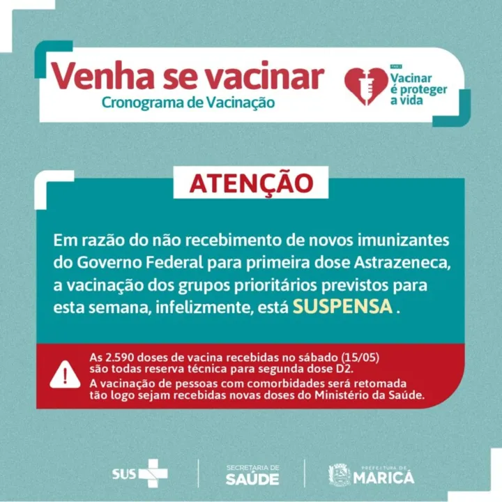 A vacinação das gestantes e puérperas sem comorbidades já havia sido suspensa