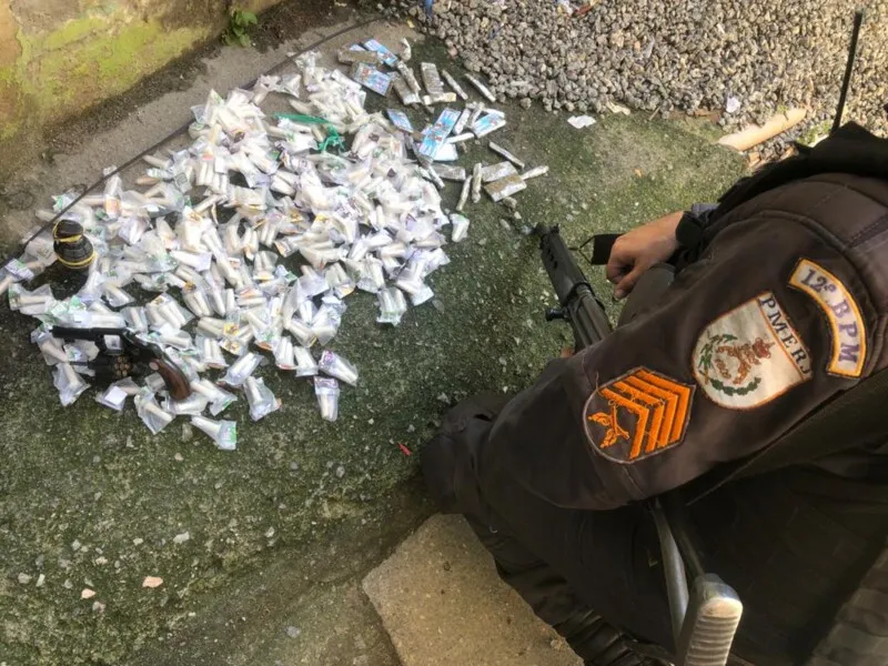 Material apreendido durante ação