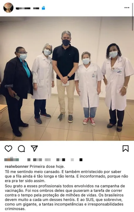 Jornalista fez questão de registrar momento 