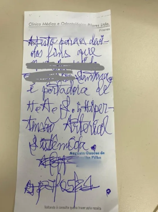 O atestado era vendido por R$ 20