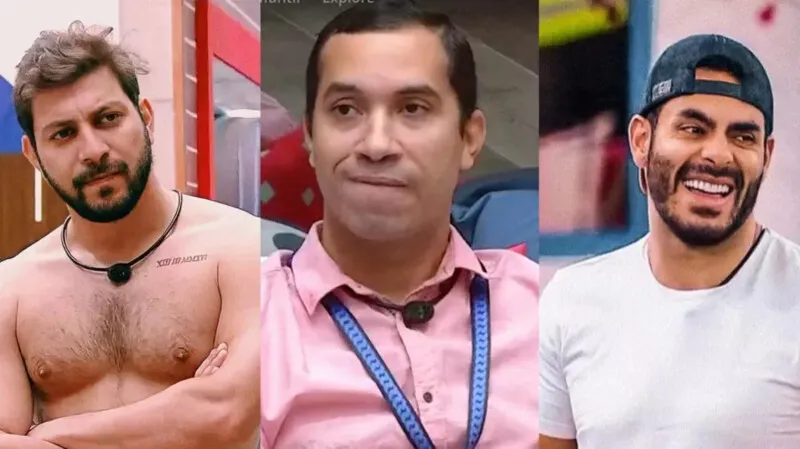 Caio, Gilberto e Rodolffo estão no décimo paredão do "BBB 21"