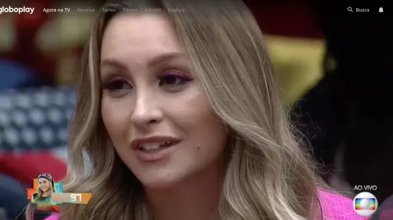 A atriz Carla Diaz deixa o "BBB 21", com 44,96% dos votos