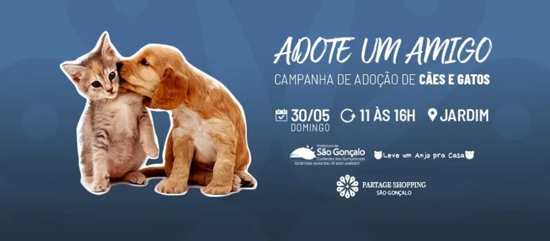 Cerca de 150 animais estarão disponíveis para adoção