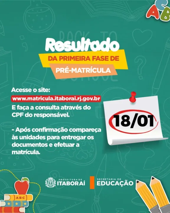 Nas escolas que oferecem Ensino Fundamental, o atendimento aos responsáveis será das 8h às 13h