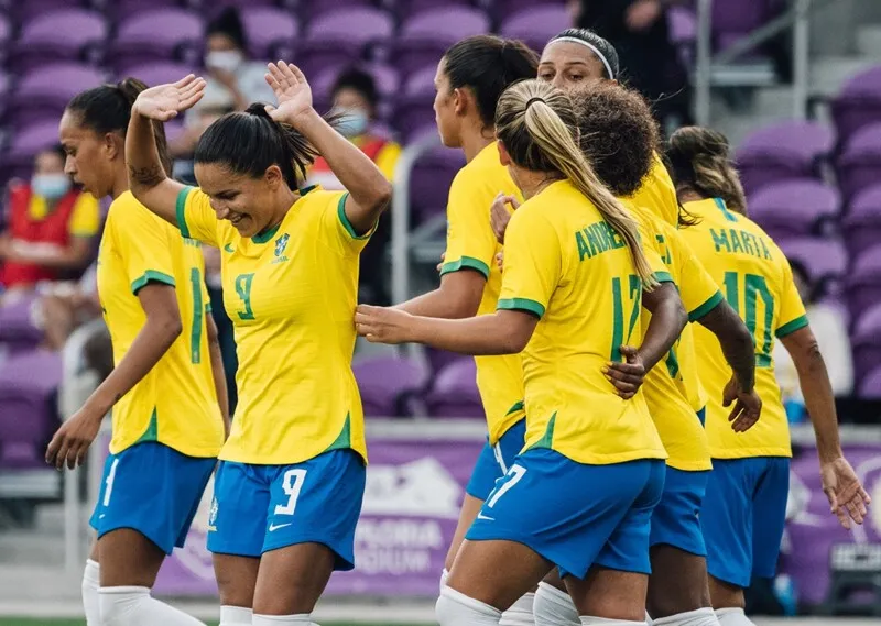Imagem ilustrativa da imagem Seleção brasileira feminina estreia com vitória em campeonato amistoso nos EUA
