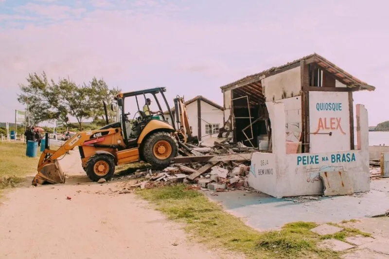  Prefeitura de Cabo Frio foi convocada para auxiliar a Justiça Federal na demolição.