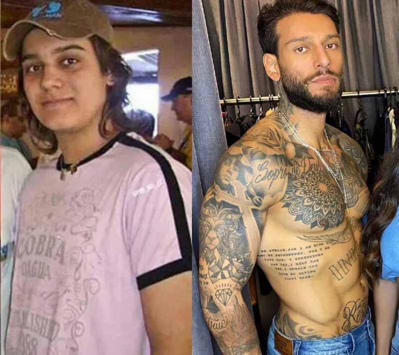 Lucas Lucco antes e depois