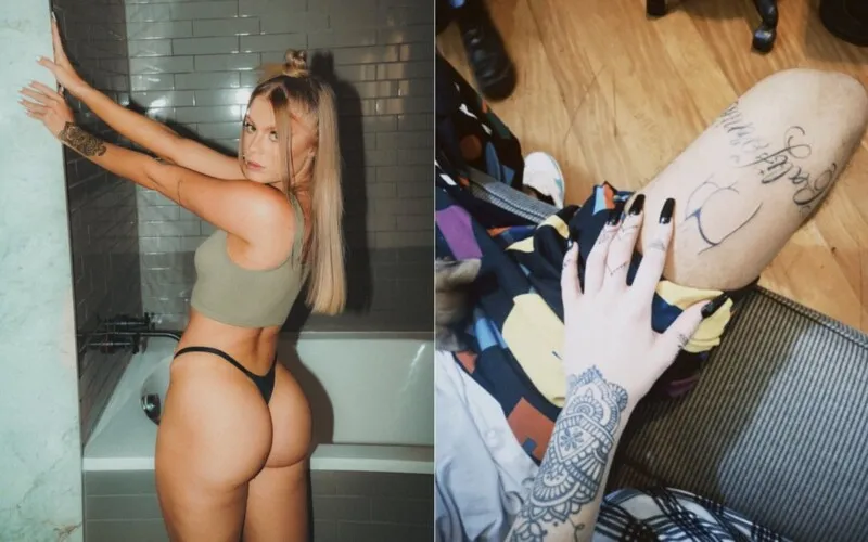 Cantor tatuou o bumbum da namorada 