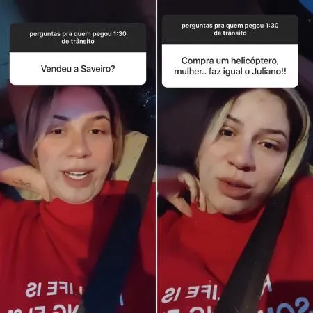 Sertaneja abriu uma caixa de perguntas para conversar com fãs após um engarrafamento