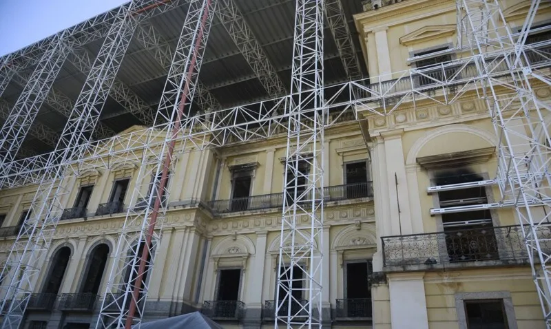 O Museu pegou fogo no dia 2 de setembro de 2018