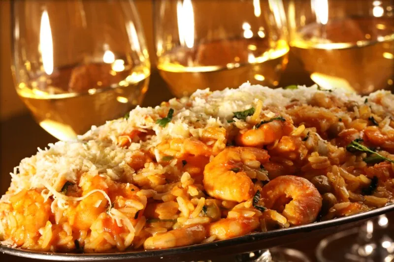 Risoto de camarão