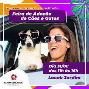 O evento, que tem entrada gratuita, acontece no Jardim do shopping, das 11h às 16h