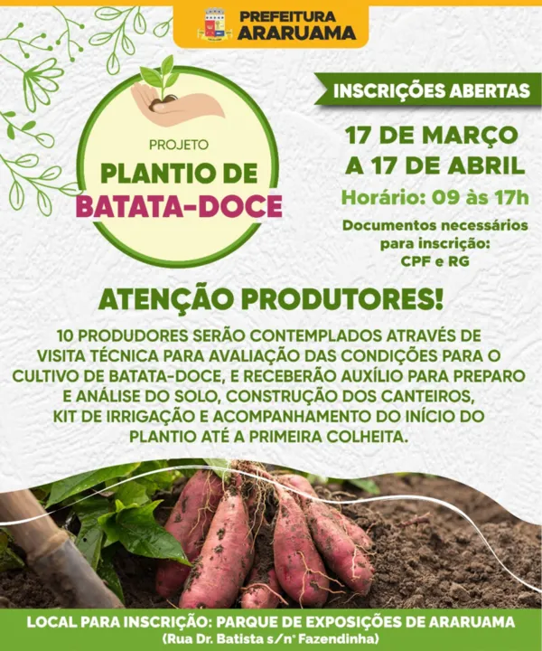 O objetivo do projeto é estimular a agricultura local e dar subsídios para que os produtores possam ir ganhando cada vez mais autonomia