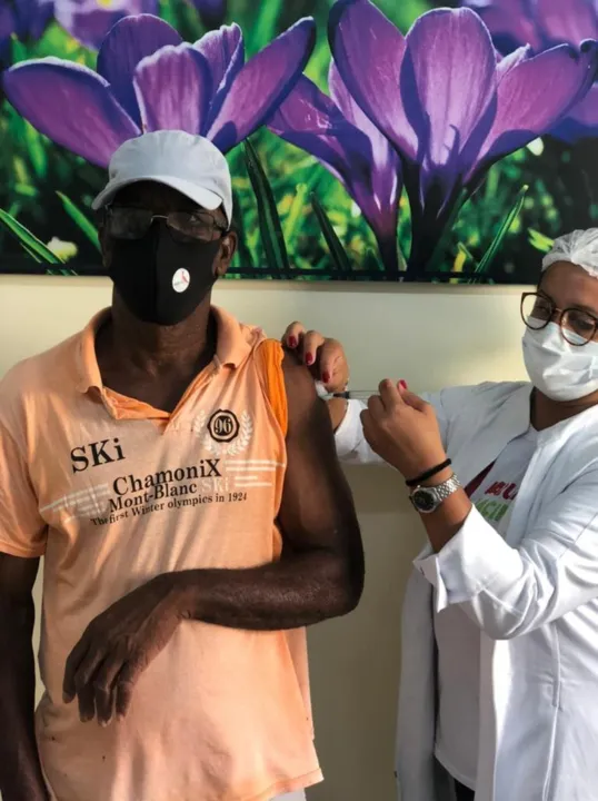 Neste sábado a imunização foi na comunidade Quilombola Sobara, no distrito de São Vicente