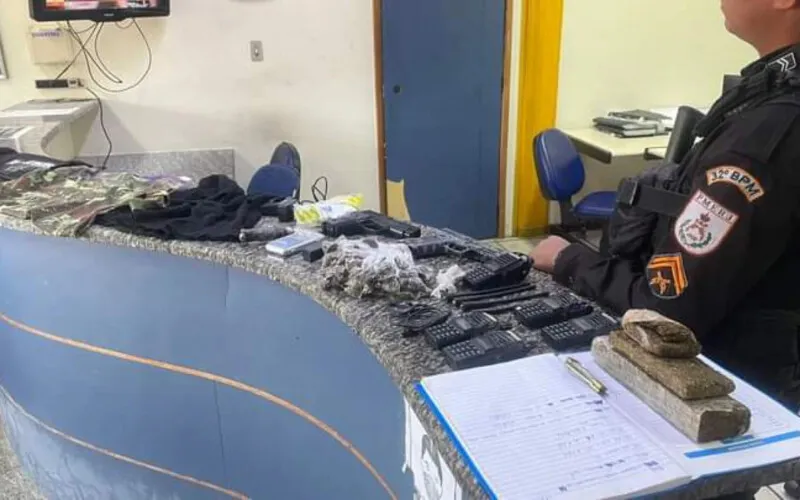 Ação da PM apreendeu vários materiais do crime 