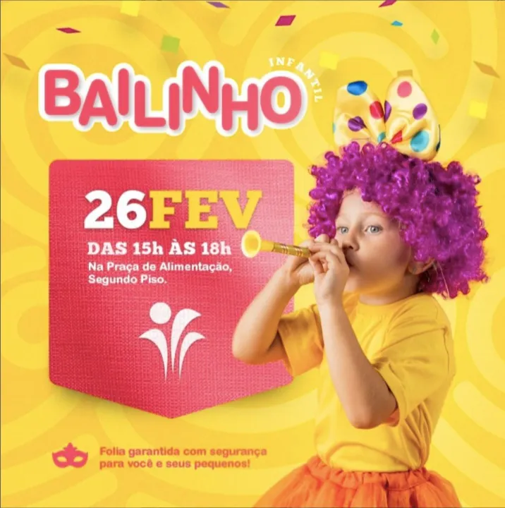 As atividades acontecem em torno do palco da Praça de Alimentação, no 2º piso do empreendimento