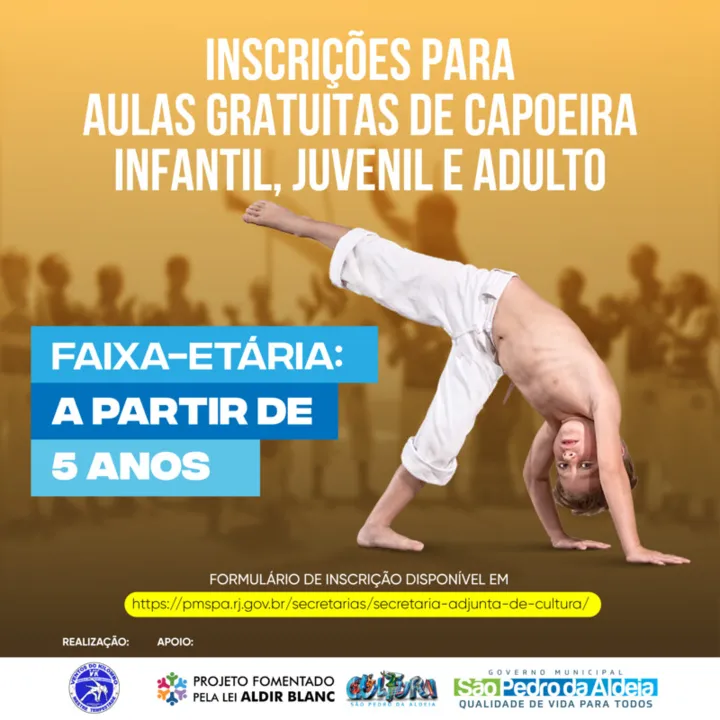 As aulas começarão no dia 14 de outubro e terão duração de um ano