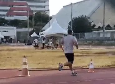 Luan sofreu um mal súbito durante a corrida de 2.100 metros em 12 minutos