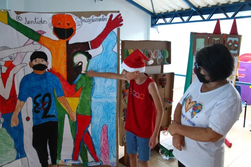 Exposição de arte dos alunos