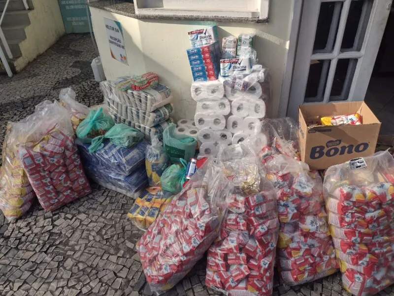 Material foi doado às vítimas das chuvas