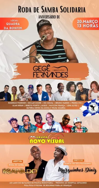 Gegê recebe seue amigos nesse domingo (20)