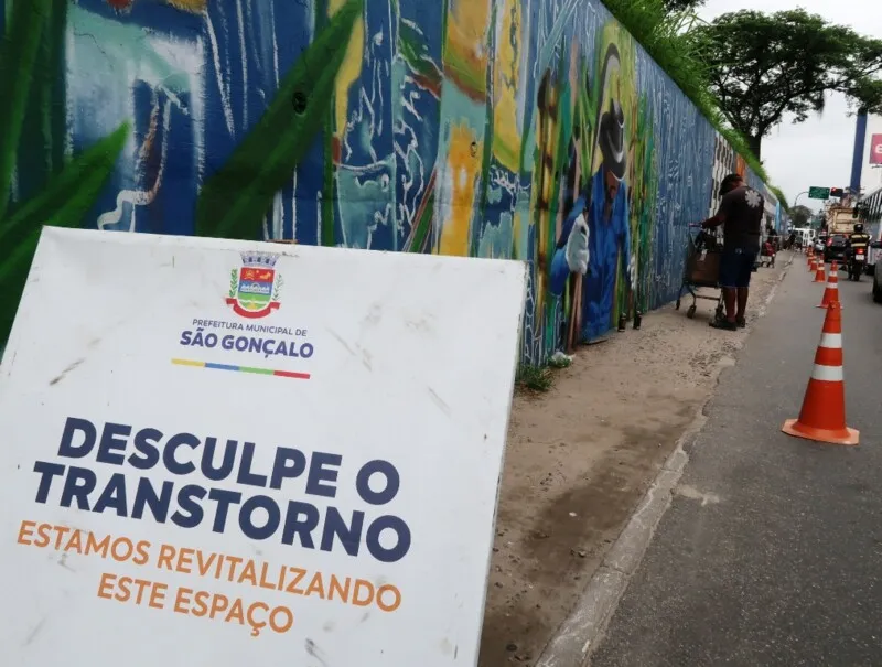 A arte dos gonçalenses recebe, nesta empreitada, um reforço de mais quatro grafiteiros