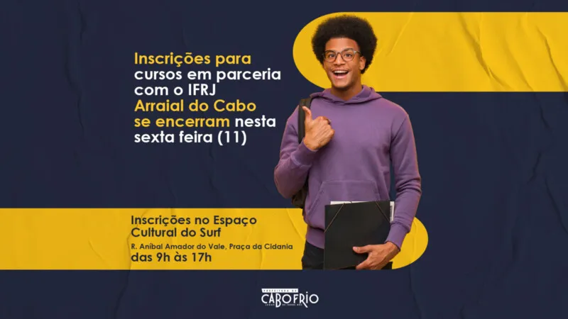 As inscrições podem ser realizadas das 9h às 17h no Espaço Cultural do Surf