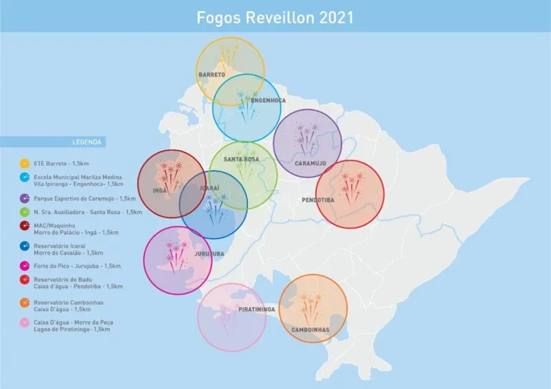 Os locais foram espalhados por toda a cidade