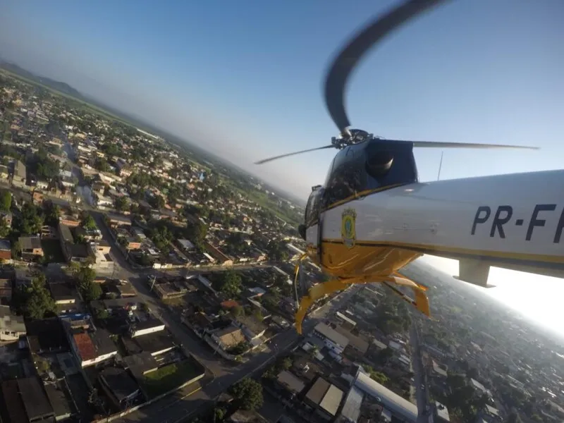 Helicóptero foi utilizado na ação