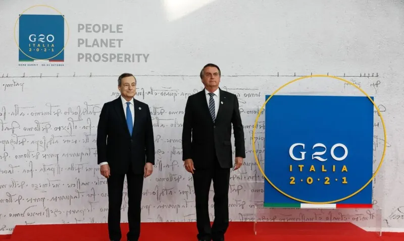 Jair Bolsonaro e Mario Draghi