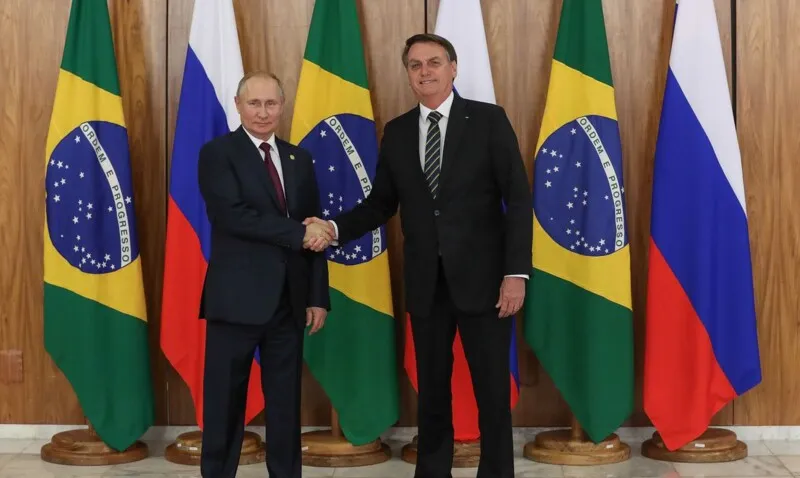 Vladimir Putin e Jair Bolsonaro