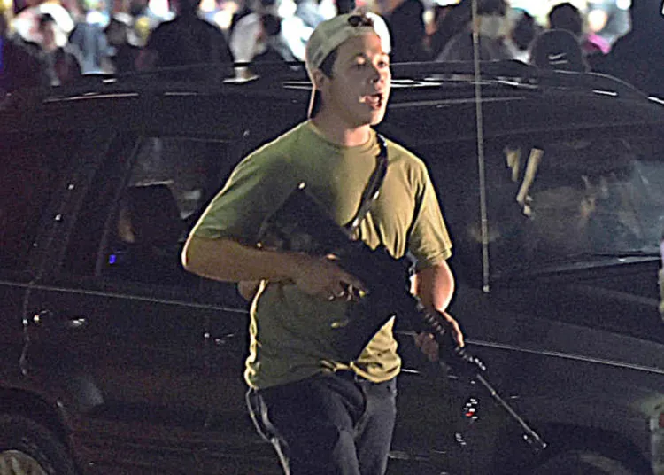 Kyle Rittenhouse na noite do ocorrido