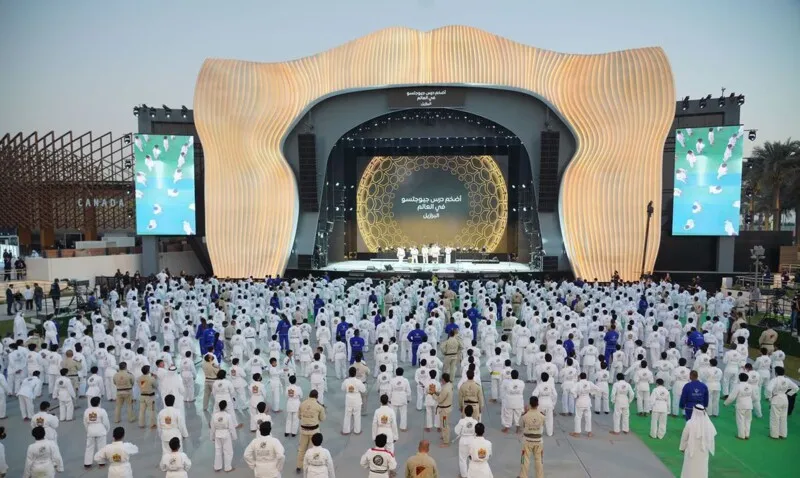 Maior aula de Jiu-Jitsu do mundo, na Expo 2020, em Dubai