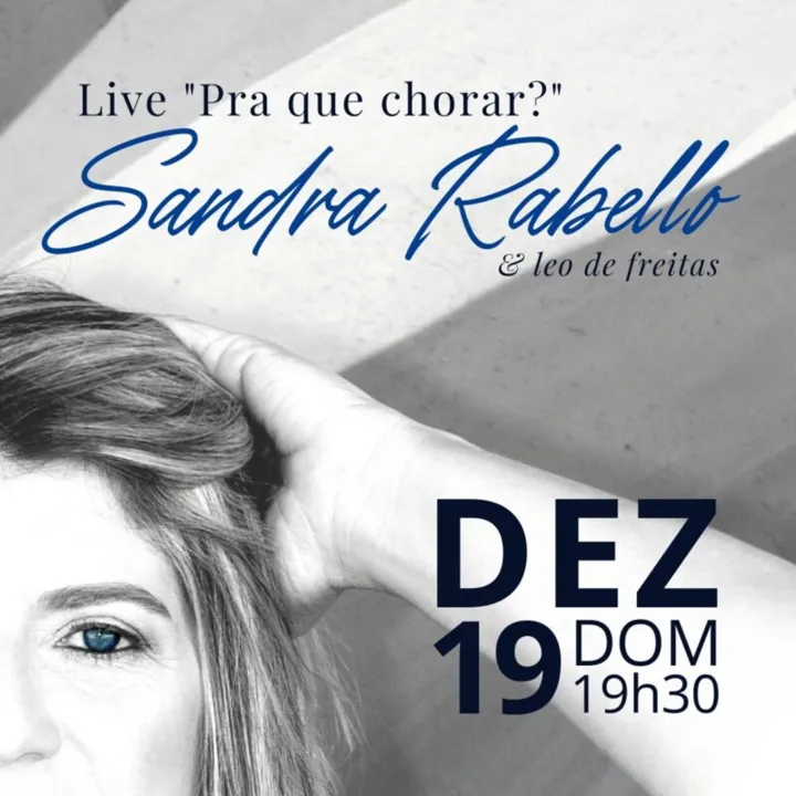 Live acontecerá no próximo domingo, a partir de 19h30