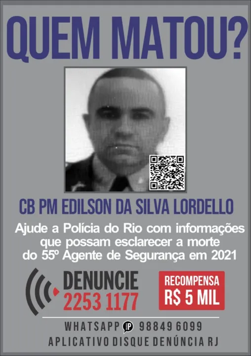 O policial deixa esposa e cinco filhos