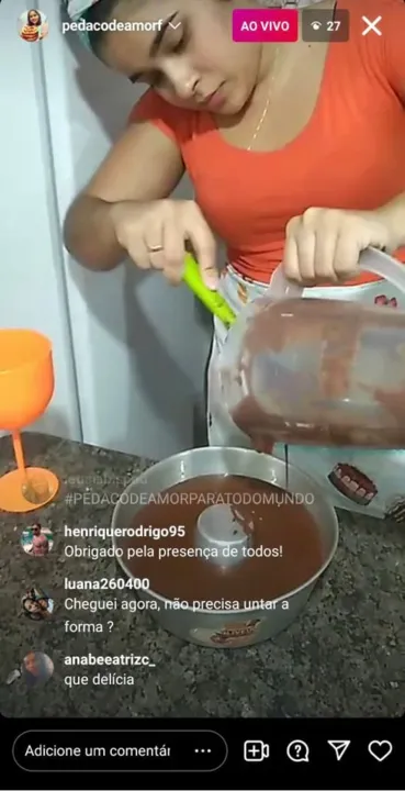 Fabyanna faz as lives e tem mais contato com o seu público