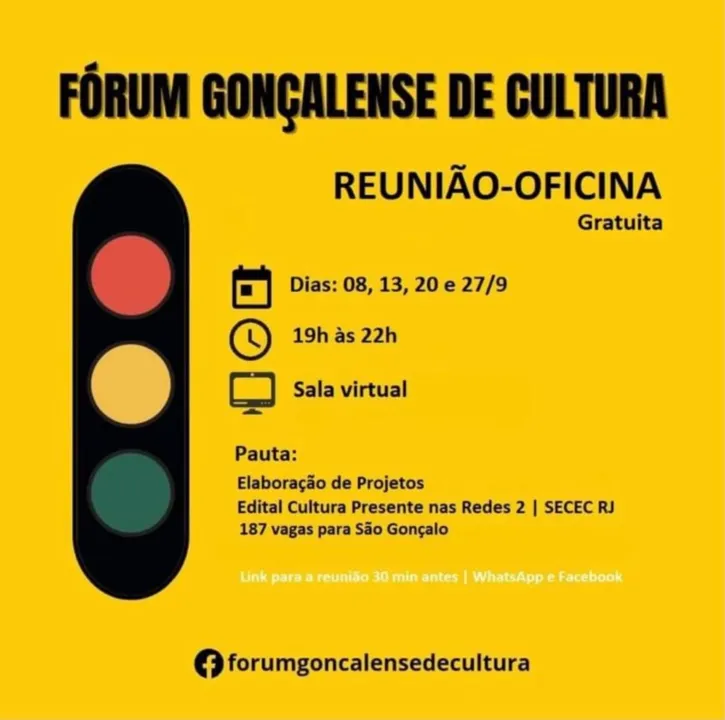 A participação na reunião é totalmente gratuita 