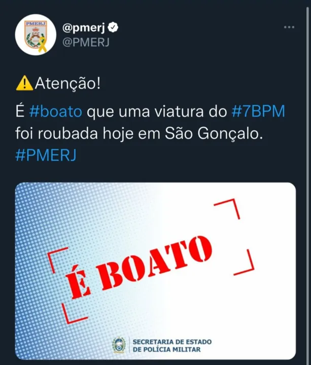 PM desmentiu o boato nas redes sociais